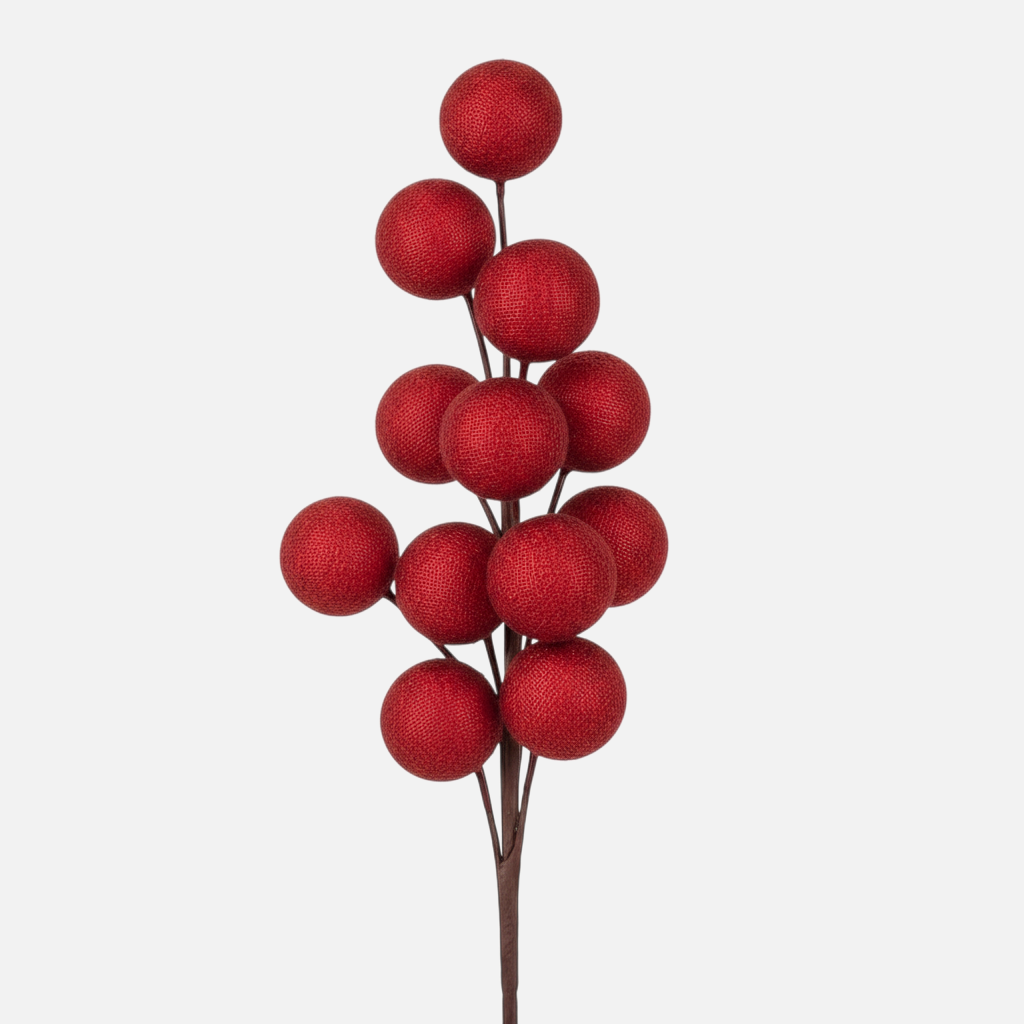 24" Flocked Berry Spray/Large