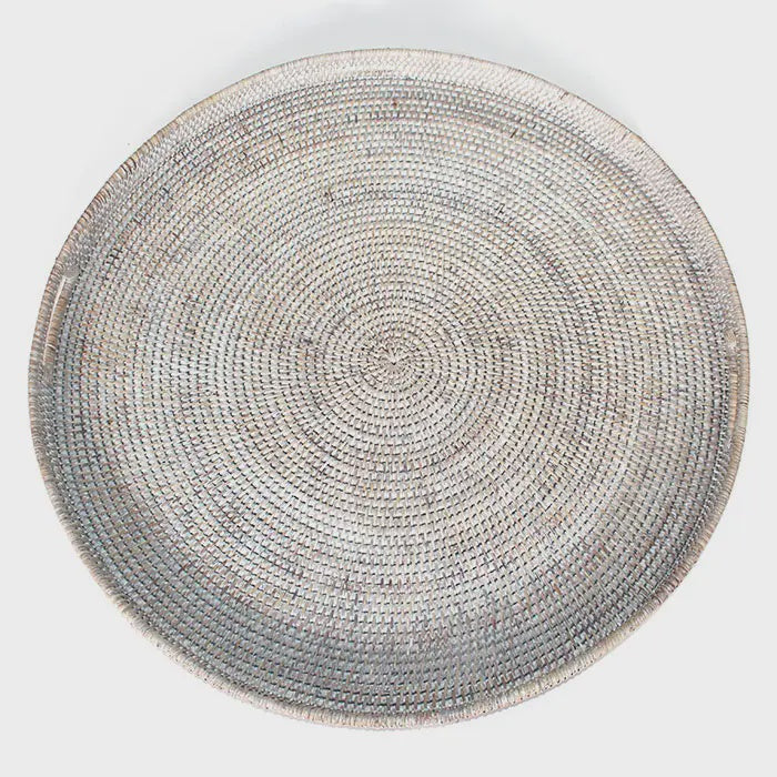 White Round Tray/Medium