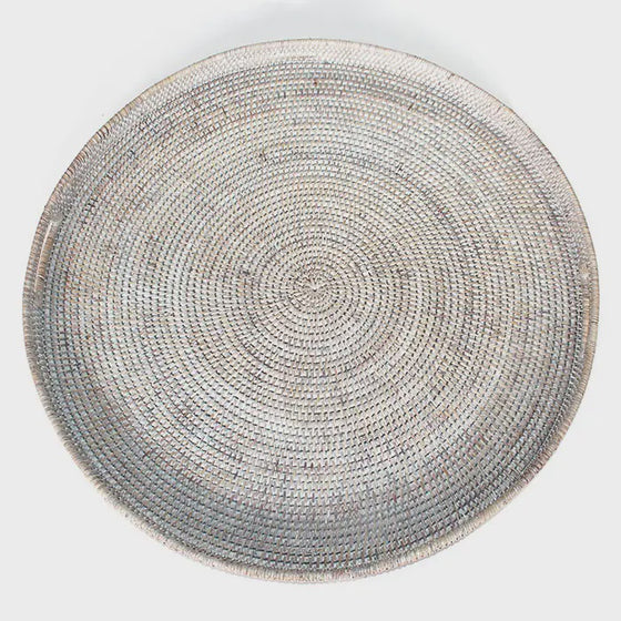 White Round Tray/Medium