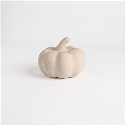 Paper Mache Pumkin Dia 4.5” - White