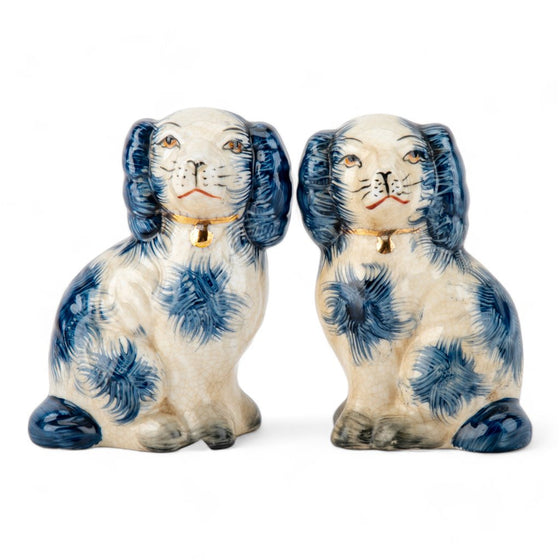 Staffordshire Blue Dog Pair/Mini