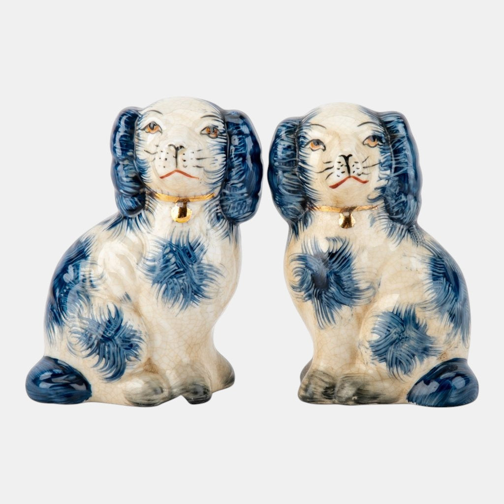 Staffordshire Blue Dog Pair/Mini