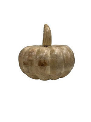 Sun Bleached Mango Wood Décor Pumpkin - Medium