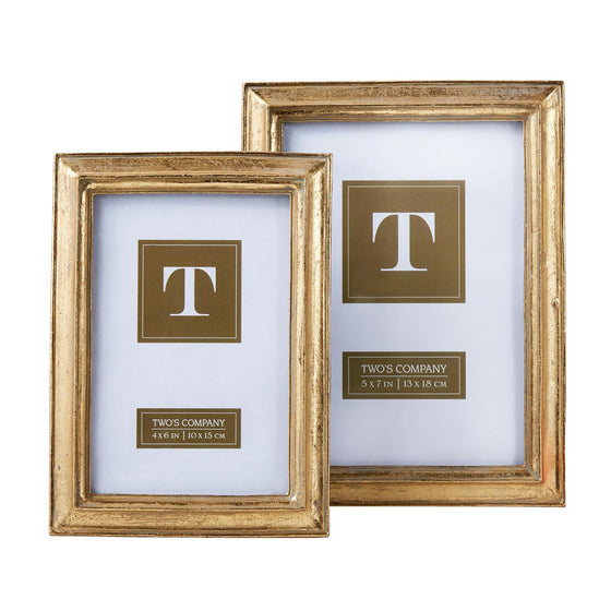 Chalet Gold Leaf Photo Frame, 5 x 7