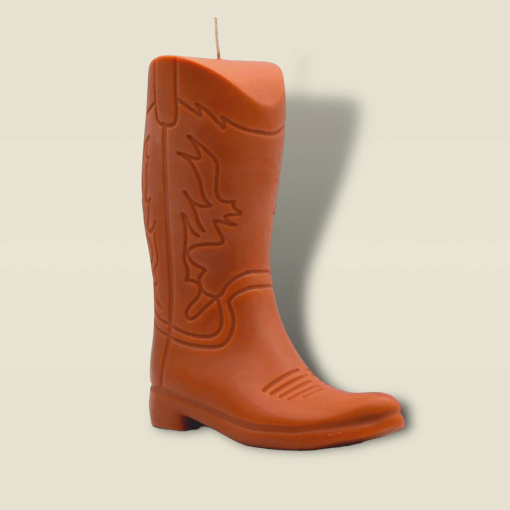 Cowboy Boot Candle, Brown