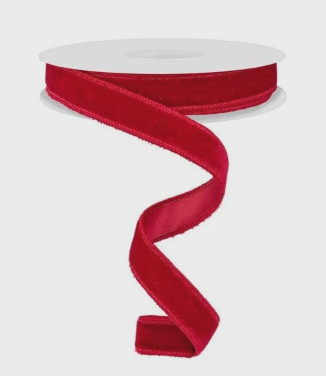 Cranberry Deluxe Velvet - 7/8"