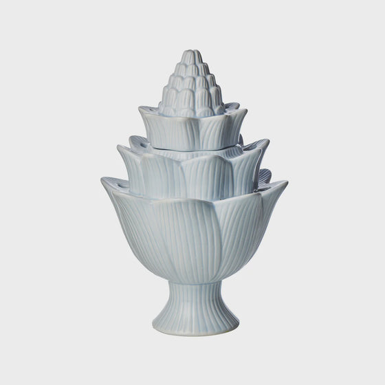 Lt Blue Artichoke Tulipiere - Small