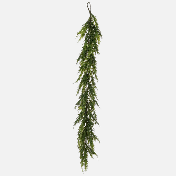 Citrine Home 60-inch Norfolk pine garland with realistic green needles for holiday home decor