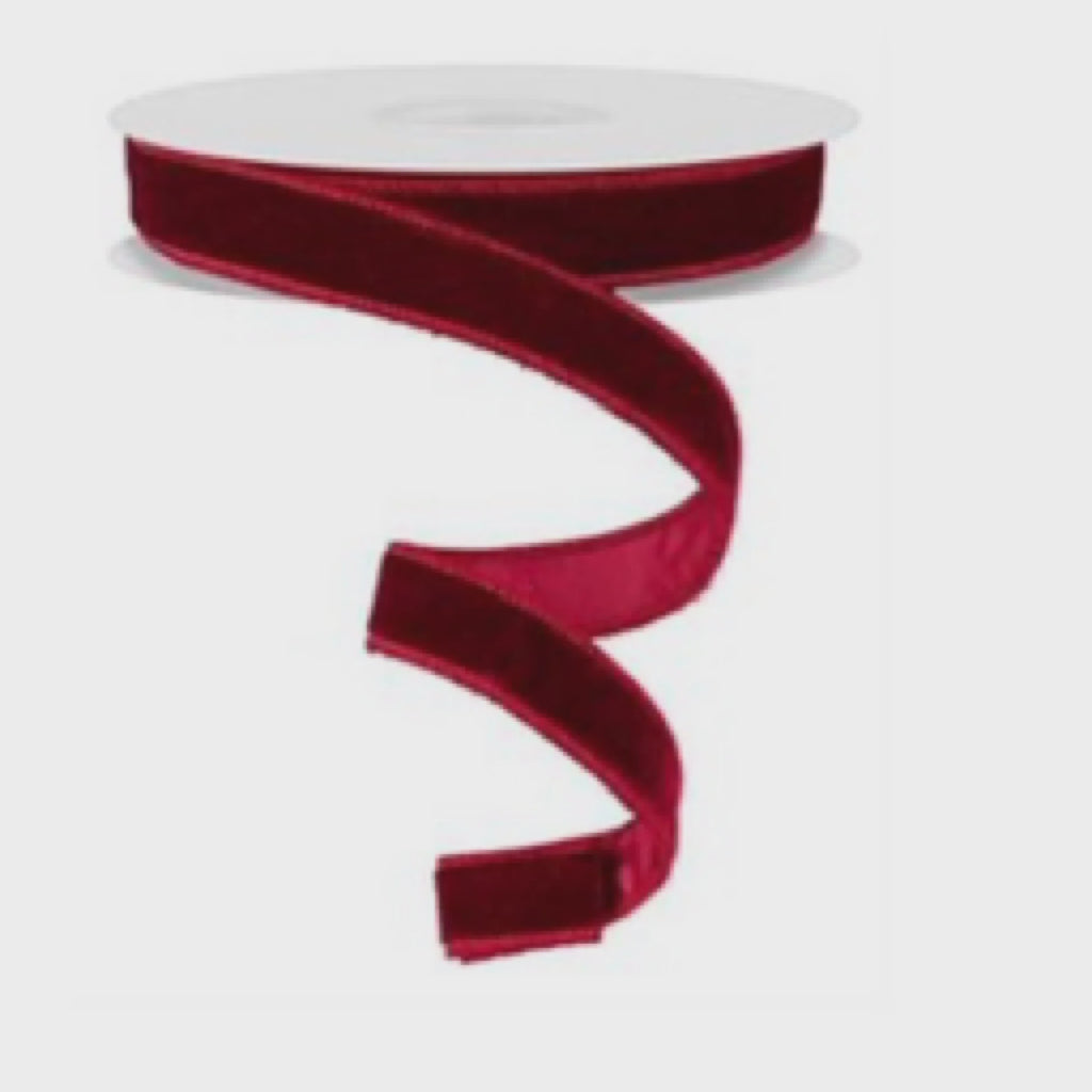 Burgundy Deluxe Velvet - 7/8"