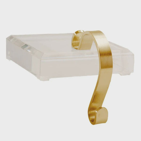 Brass Acrylic Stocking Holder