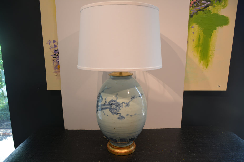 Blue Porcelain Ginger Jar Lamp
