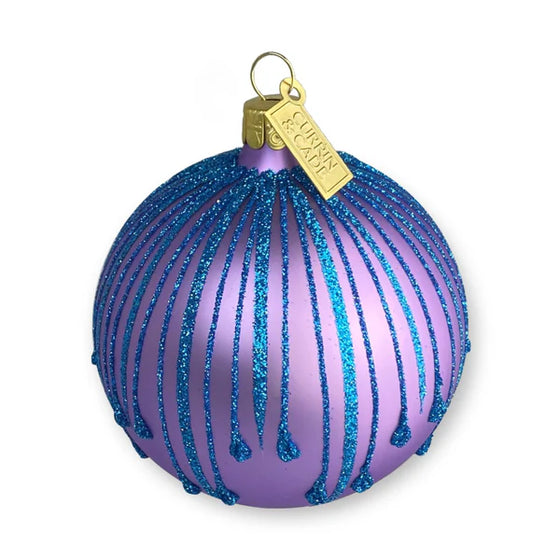 Drips Ornament, Lavender and Cornflower