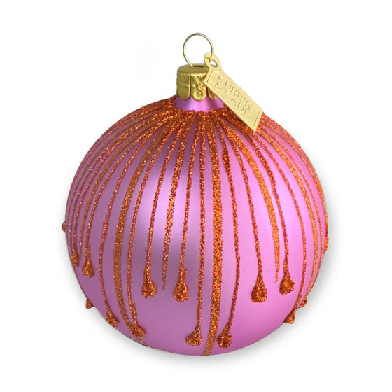 Drips Ornament, Soft Pink and Butterscotch