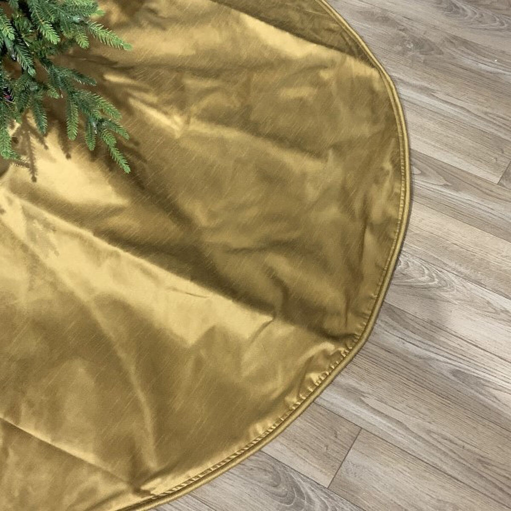 Gold Dupion Tree Skirt, 64"