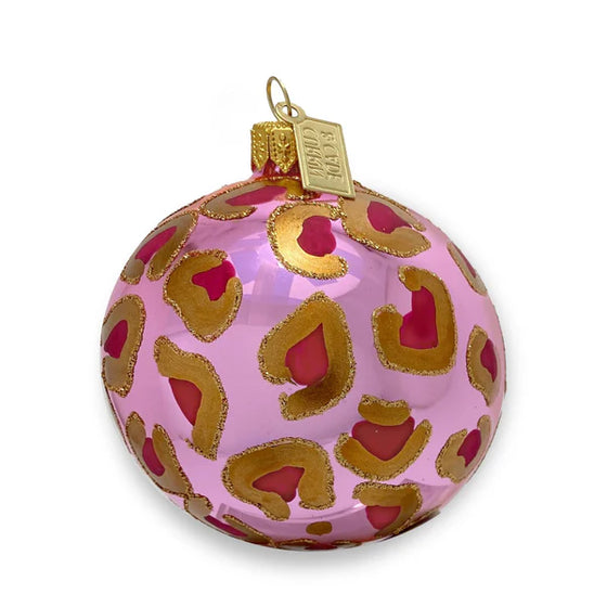 Leopard Ornament, Soft Pink and Fuchsia