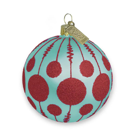 Lollipops Ornament, Aqua and Coral