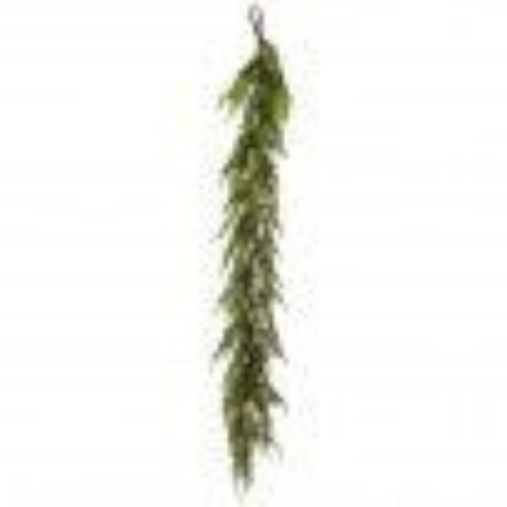 Citrine Home 60-inch Norfolk pine garland with a realistic natural touch green foliage design
