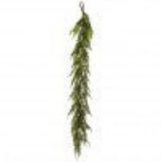 Citrine Home 60-inch Norfolk pine garland with a realistic natural touch green foliage design