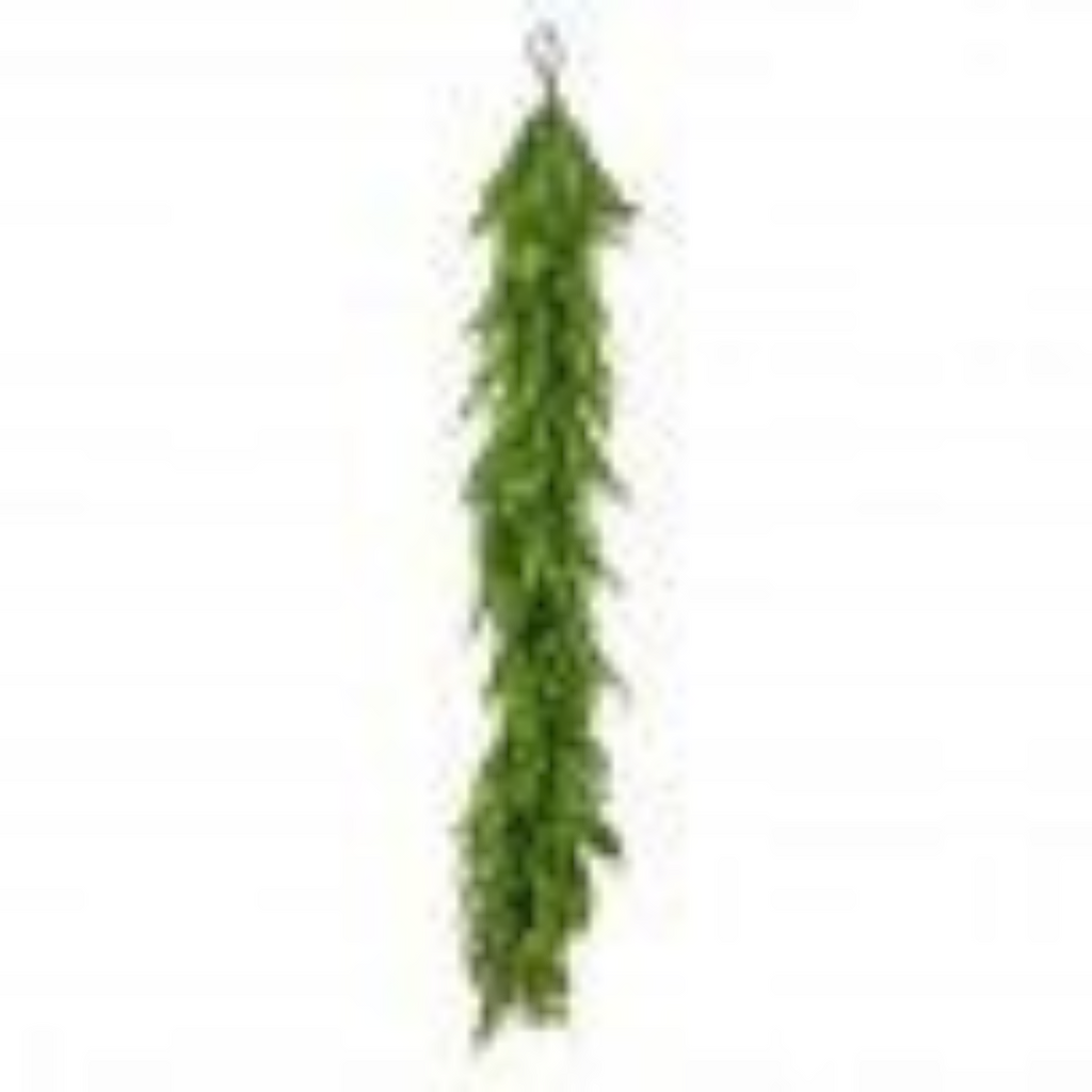 Citrine Home 72-inch Norfolk Pine garland with realistic green needles for holiday home decor