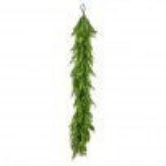 Citrine Home 72-inch Norfolk Pine garland with realistic green needles for holiday home decor