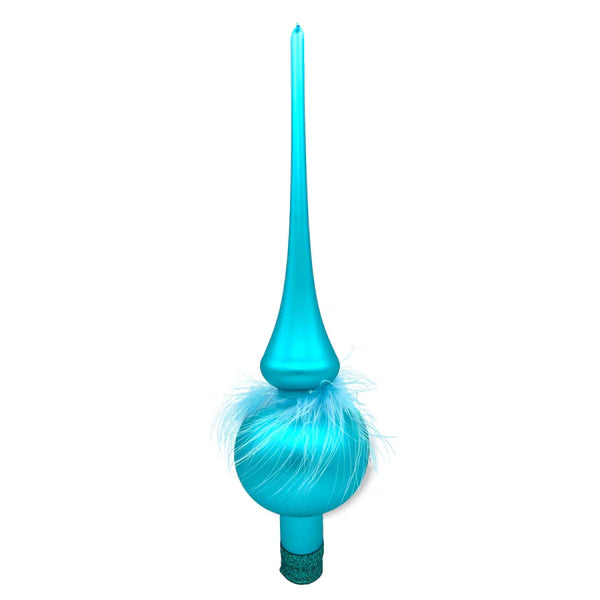 Plumes Finial Ornament, Aqua