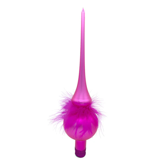 Plumes Finial Ornament, Fuchsia