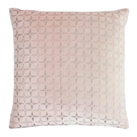Petal Metal Blush Velvet Pillow/22"