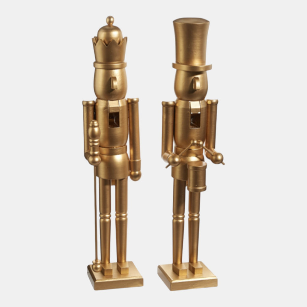 24" Matte Gold Nutcracker