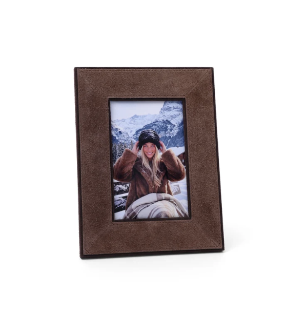 Saint-Gervais Suede Brown Photo Frame/4x6