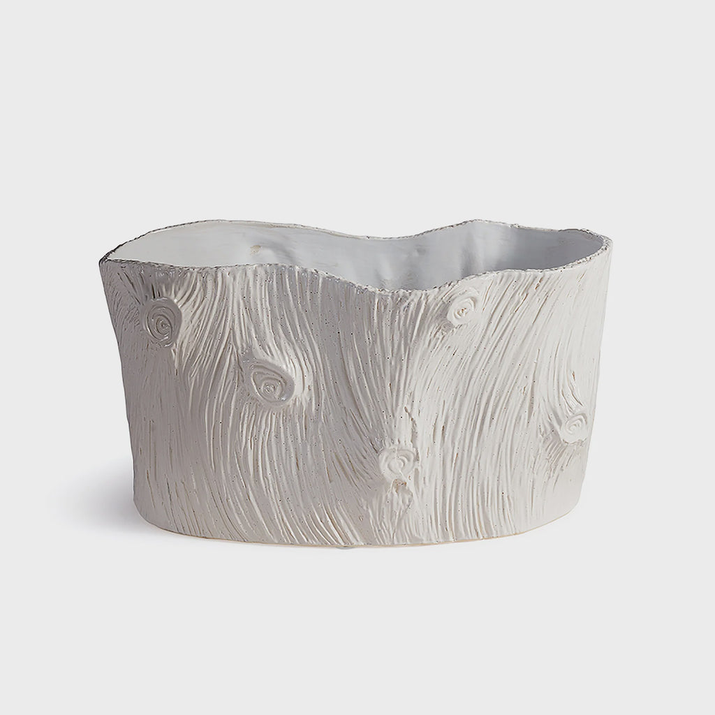 Faux Bois Oval Pot