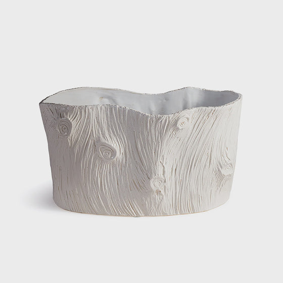 Faux Bois Oval Pot