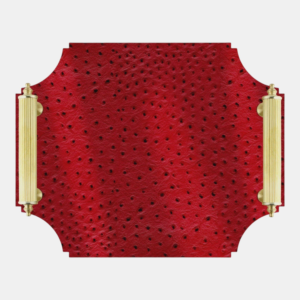 Red Ostrich Small Tray