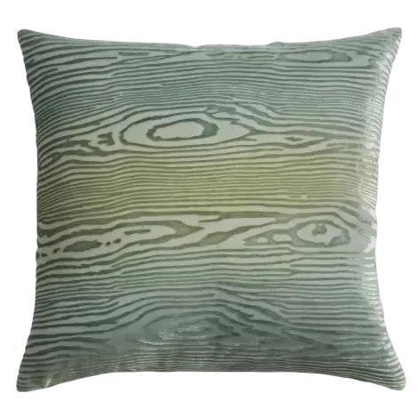 Woodgrain Basil Velvet Pillow/22"