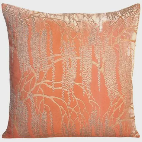 Willow Metallic Mango Velvet Pillow/22"