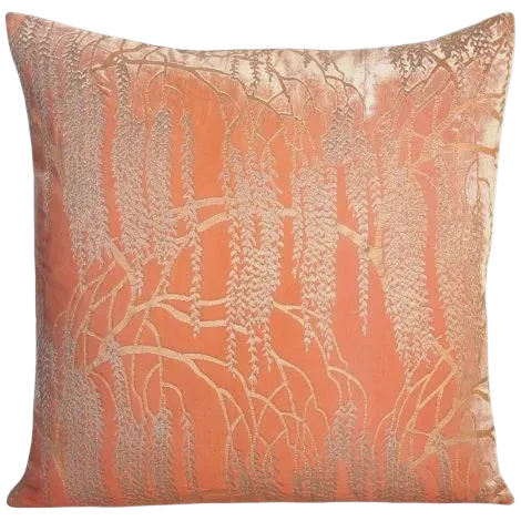 Willow Metallic Mango Velvet Pillow/22"