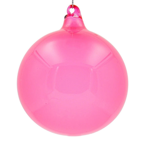 Cherry Pink Bubblegum Glass Ornament