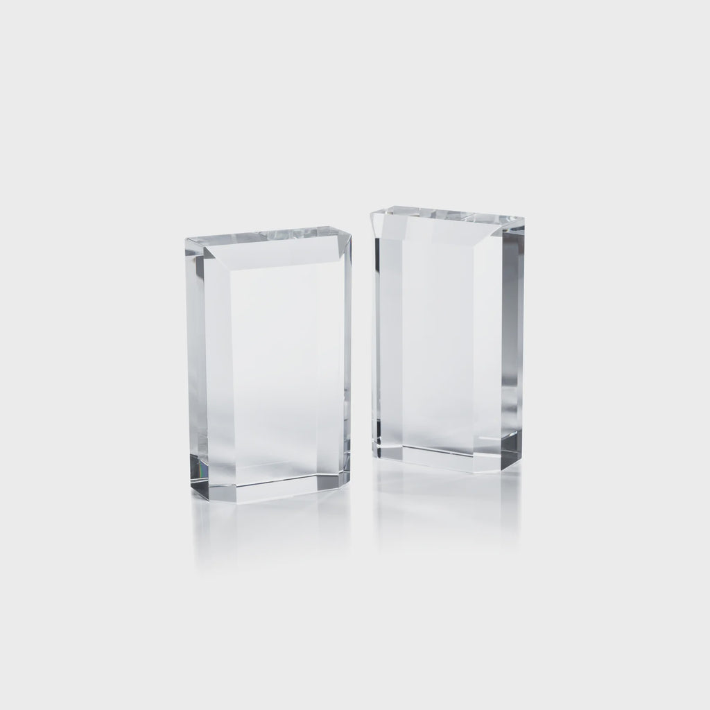 Claire Glass Bookend-S/2