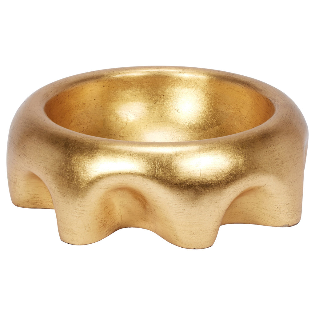 Bren Modern Bowl, Gold Leaf