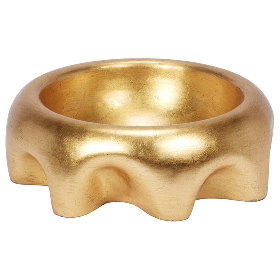 Bren Modern Bowl, Gold Leaf