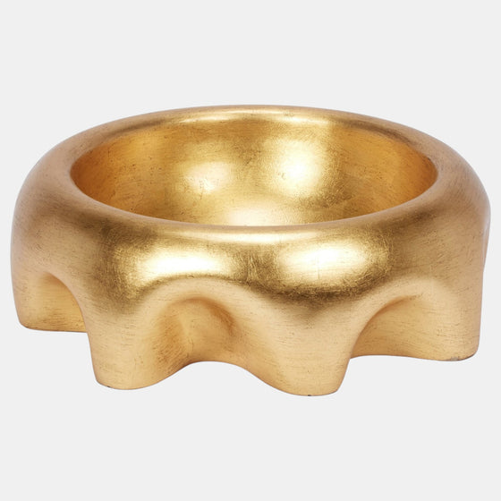 Bren Modern Bowl, Gold Leaf