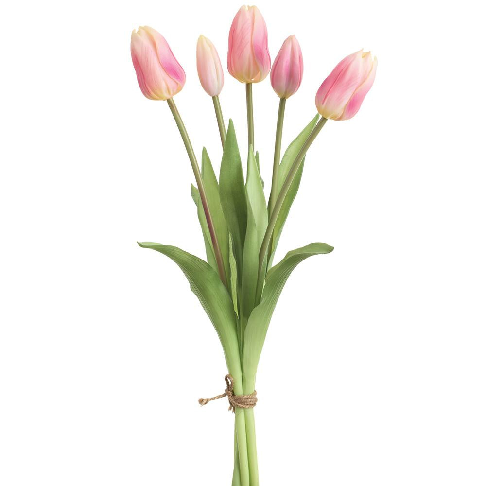 Pink Dutch Tulip Bouquet - 16"