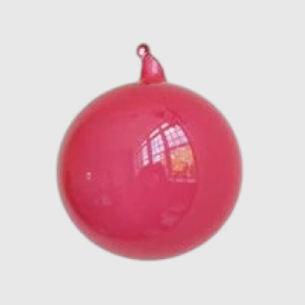Citrine Home 100 mm glossy rose bubblegum pink round Christmas ornament bauble