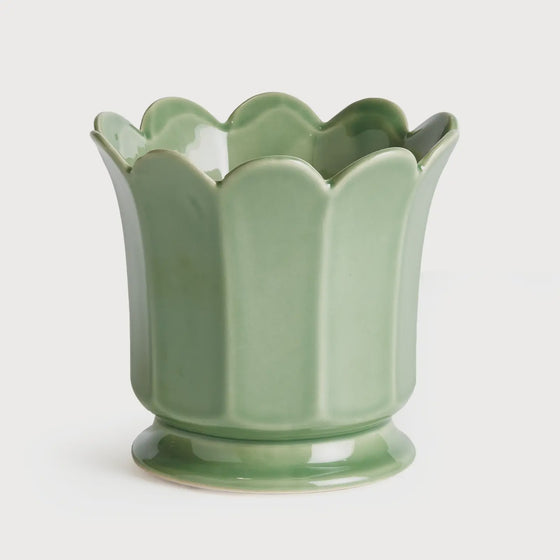 Maline Footed Pot, Green