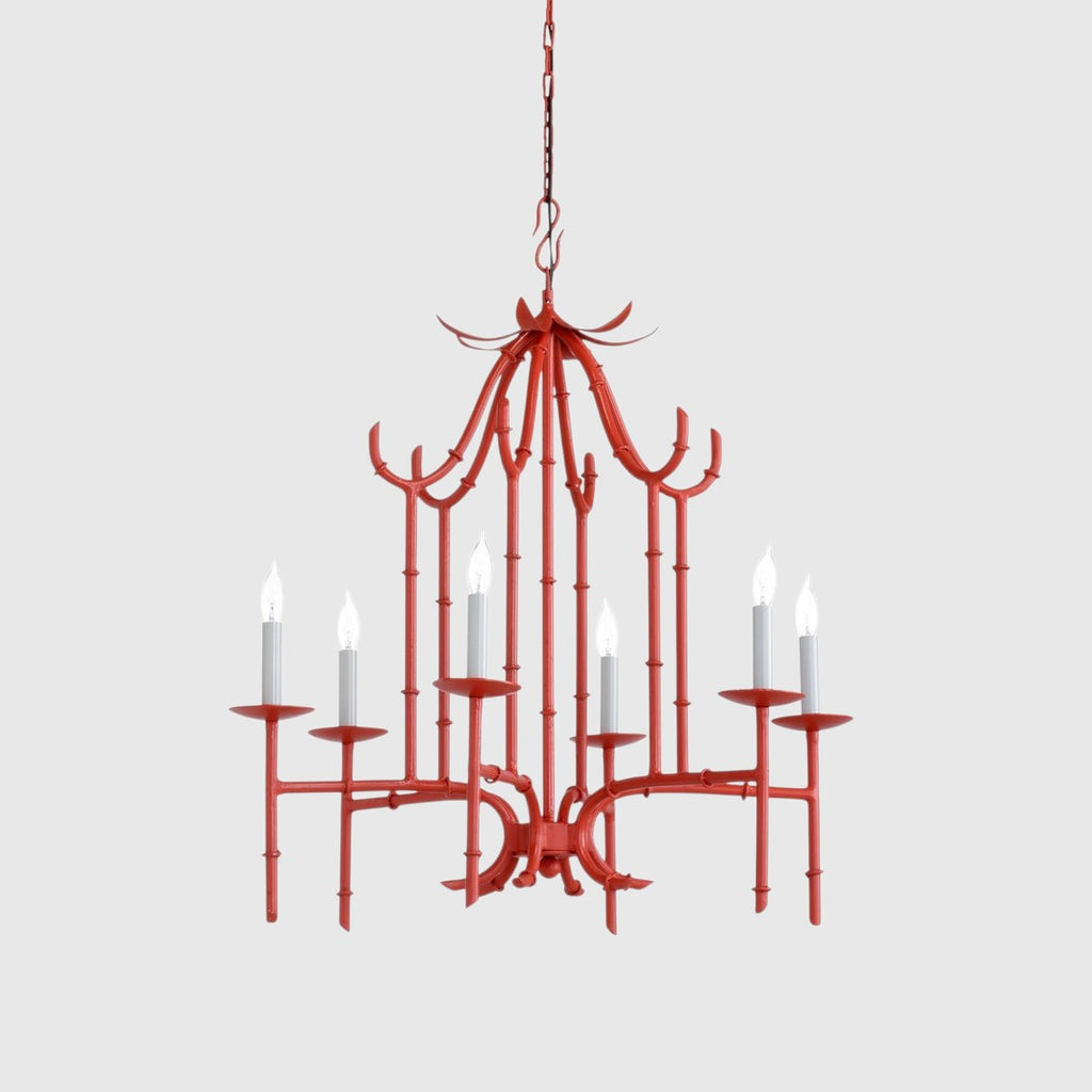 Bamboo Chandelier- Pomegranate