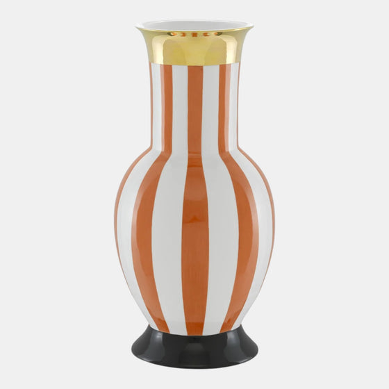 De Luca Coral Stripe Vase, Sm
