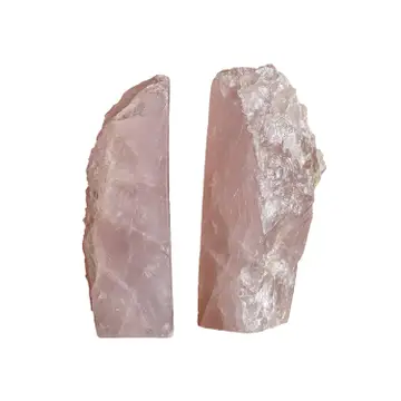 Rose Quartz Bookends