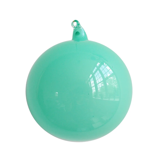 Turquoise Bubblegum Glass Ornament