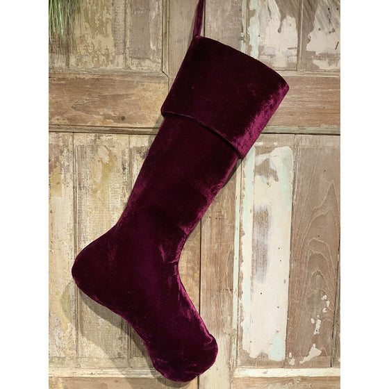 Vintage French Velvet Stocking