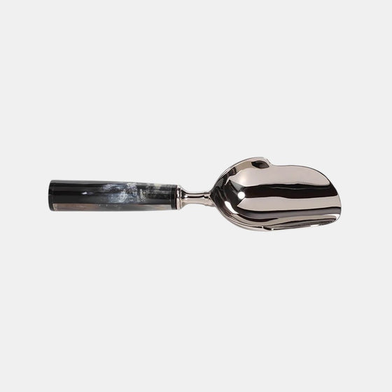 Nickel Ice Scoop w/Horn Handle