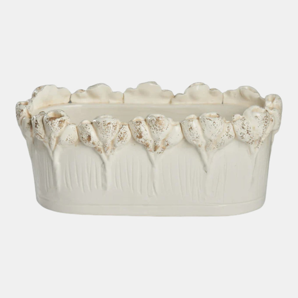 Ivory Oval Les Fleurs